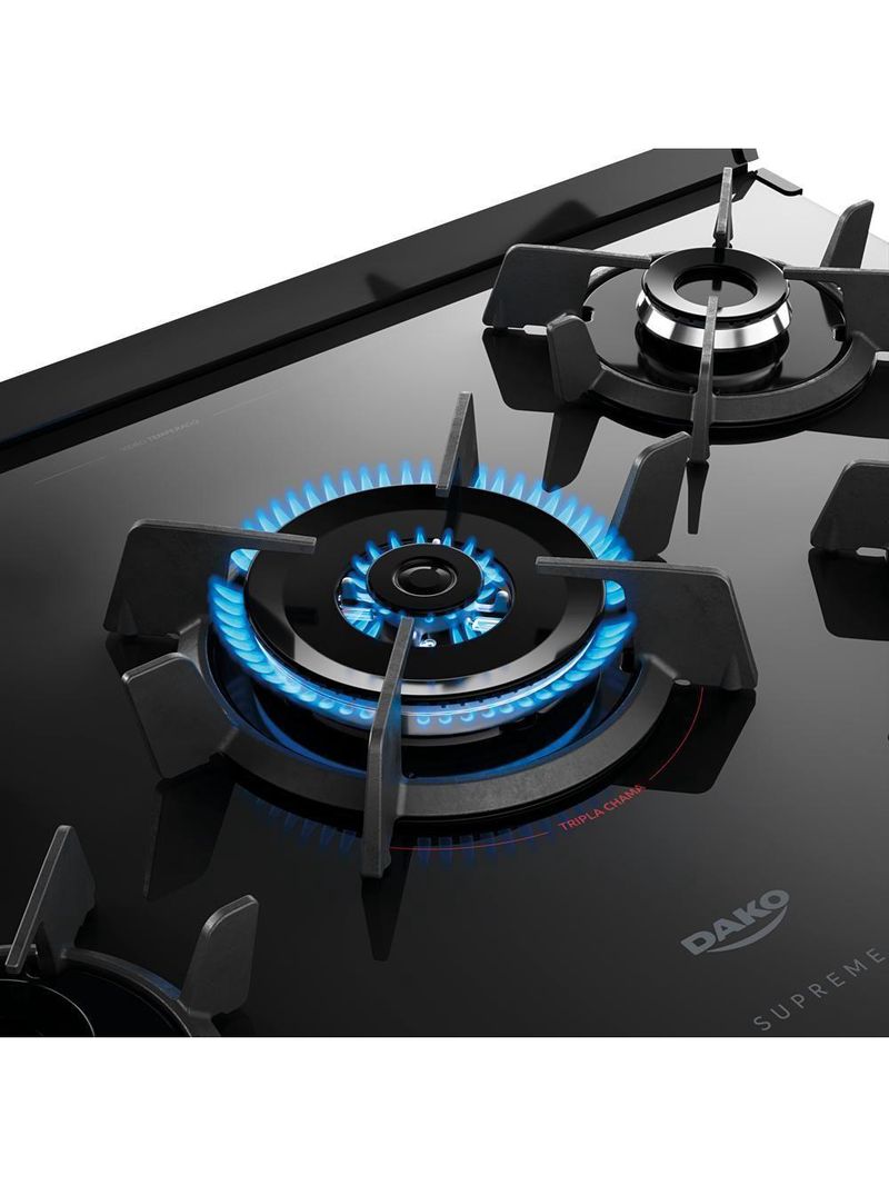 Fogão 5 Bocas Dako Supreme Timer Digital Titânio Bivolt