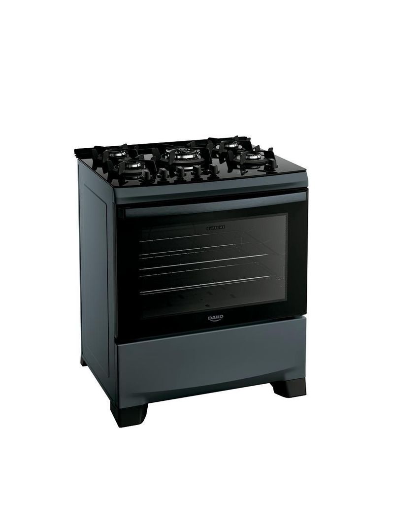 Fogão 5 Bocas Dako Supreme Timer Digital Titânio Bivolt