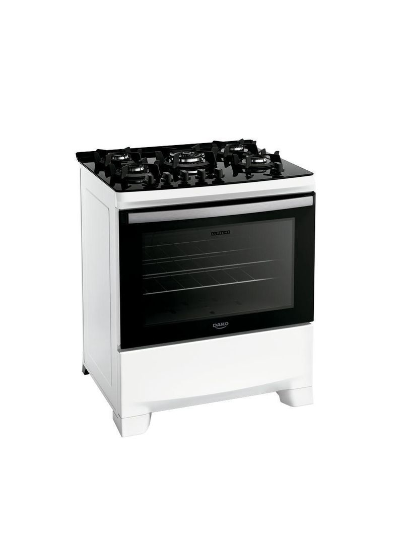 Fogão 5 Bocas Dako Supreme Com Mesa De Vidro Bivolt