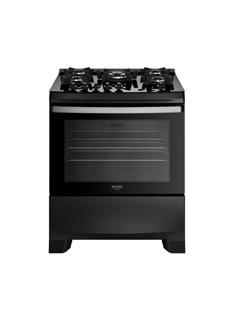 Fogão 5 Bocas Dako Supreme Mesa De Vidro Tripla Chama Bivolt