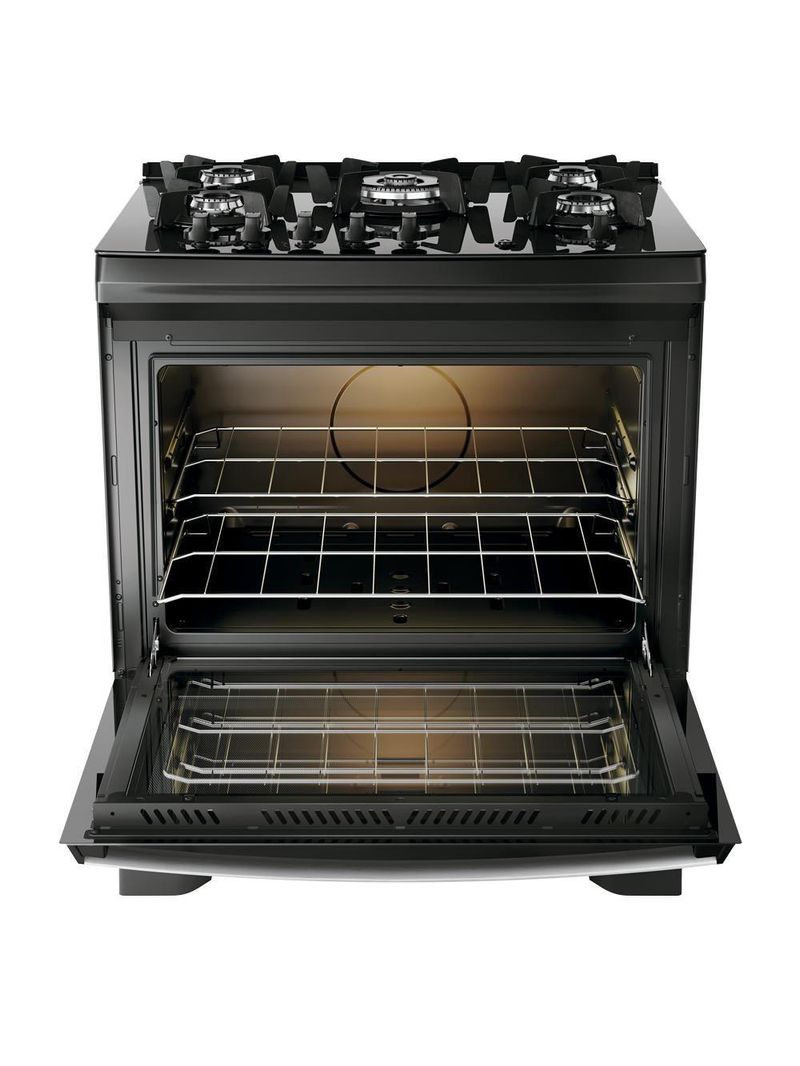 Fogão 5 Bocas Dako Supreme Mesa De Vidro Tripla Chama Bivolt