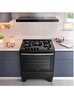 Fogão 5 Bocas Dako Supreme Mesa De Vidro Tripla Chama Bivolt