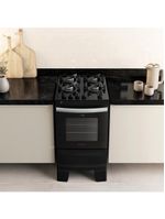 Fogão 4 Bocas Preto Com Mesa De Vidro Atlas Agile Up Bivolt