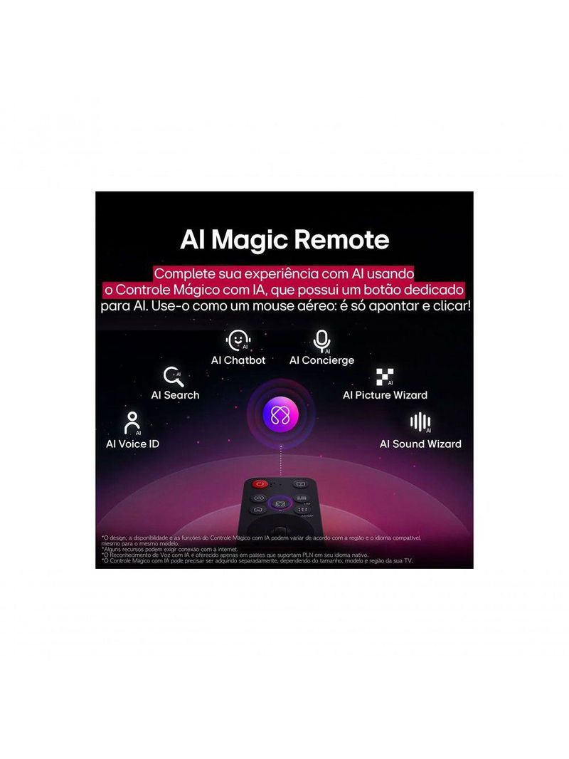 LG Smart TV 4K 50 UA7500PSA &alpha;7 AI Gen8 HDR10 Pro WebOS 25 2025 Bivolt