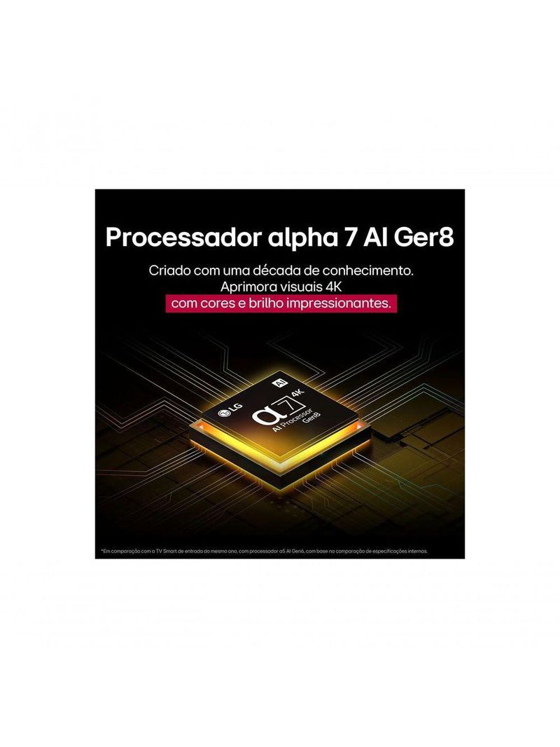 LG Smart TV 4K 50 UA7500PSA &alpha;7 AI Gen8 HDR10 Pro WebOS 25 2025 Bivolt