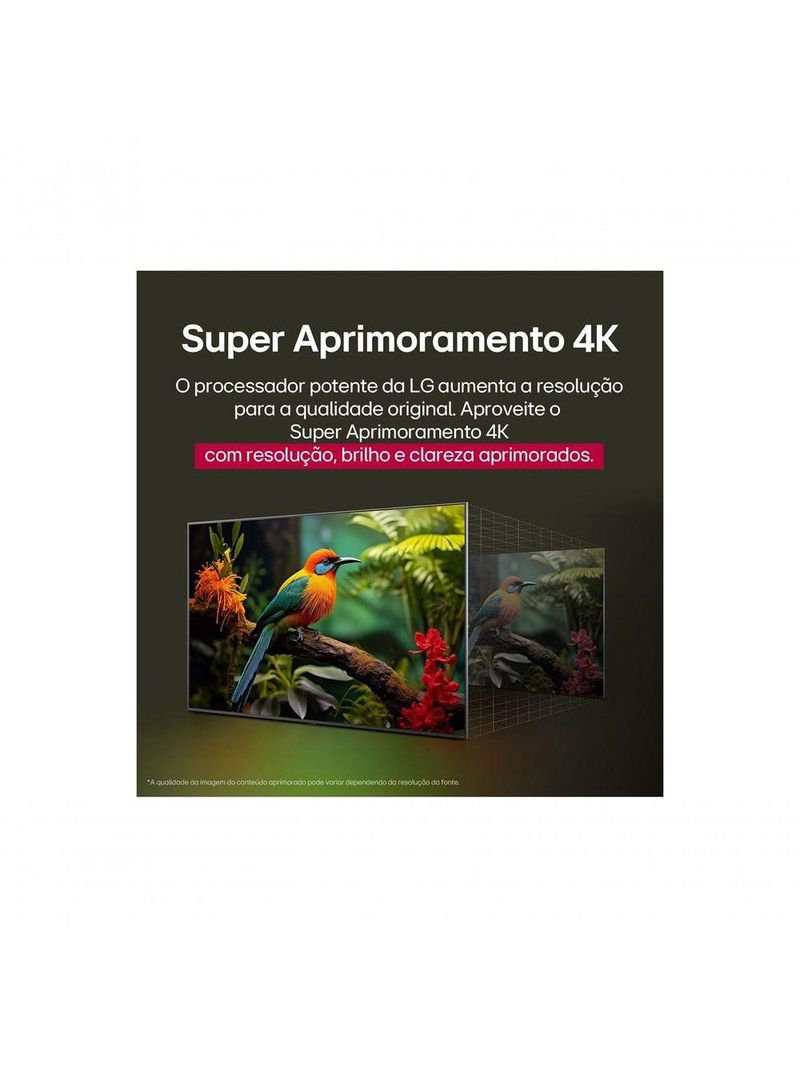 Smart TV LG UHD AI 4K 43 Polegadas UA75 2025 Processador &alpha;7 Gen8 e HDR10 Pro Bivolt