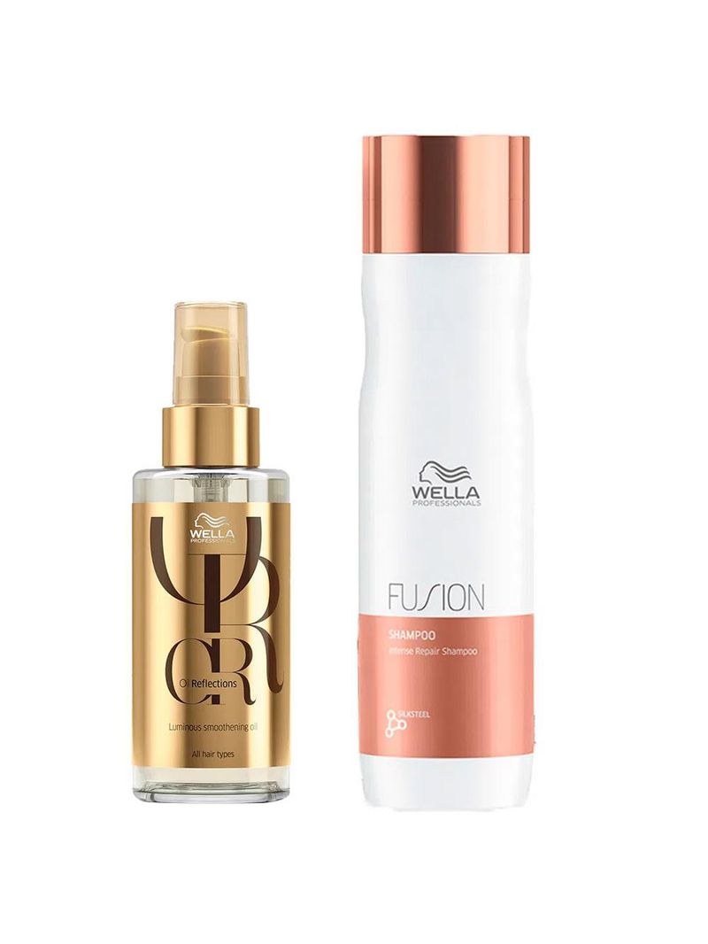 Wella professionals kit - shampoo fusion + Óleo oil reflections