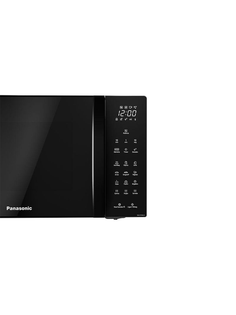 Microondas Panasonic Dupla Refeição 34L Black Glass NN-ST66NBRU 220V