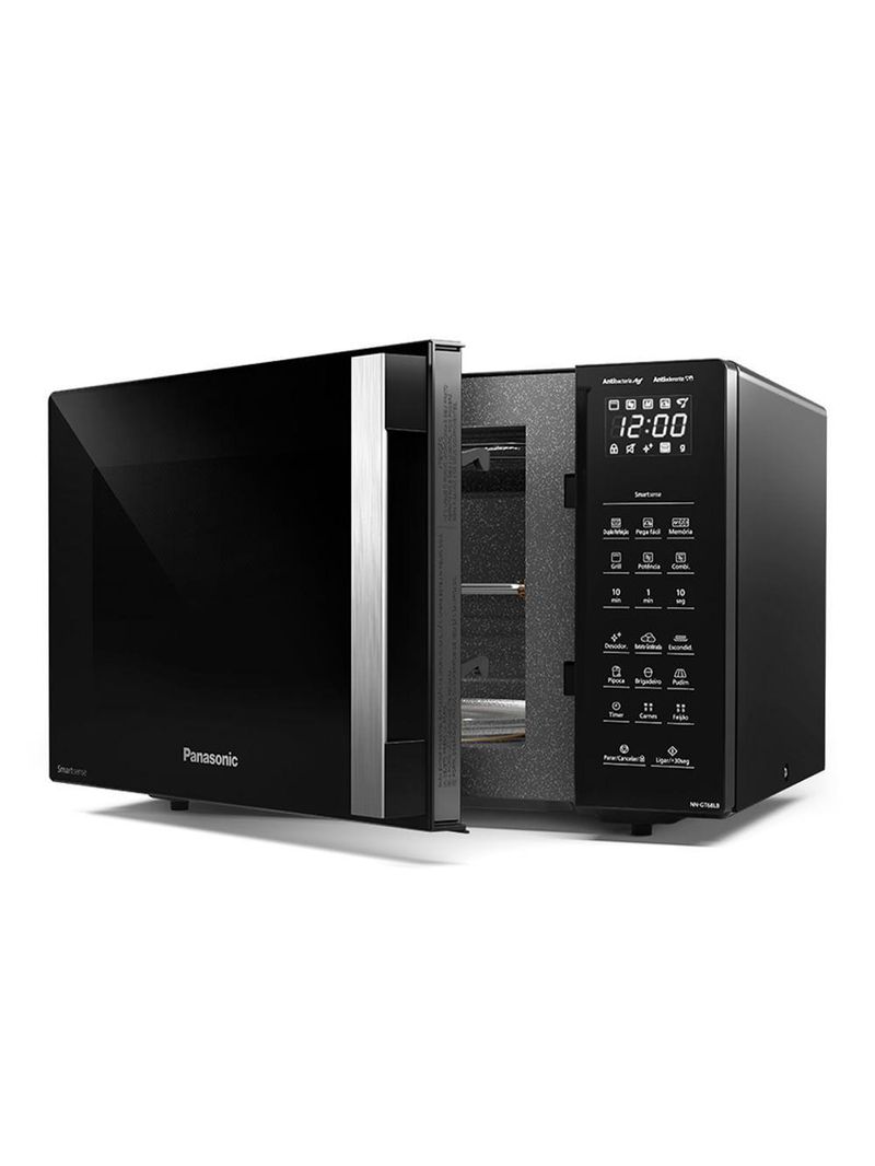 Micro-ondas Panasonic com Smartsense e Dupla Refeição 30L Preto - NN-GT68LBRU 110V