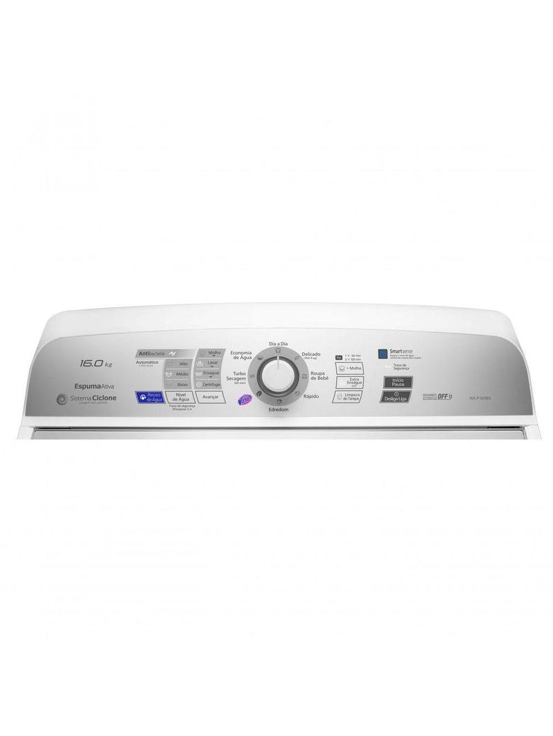 Máquina de Lavar Panasonic Ag 16kg Branco - NA-F160B6W 110V
