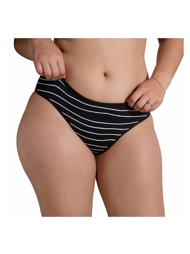 Calcinha absorvente bela gil korui - preta e branca
