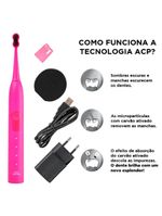 Escova de dentes megasmile - sonic black whitening ii pink