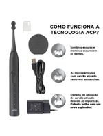 Escova de dentes megasmile - sonic black whitening ii black