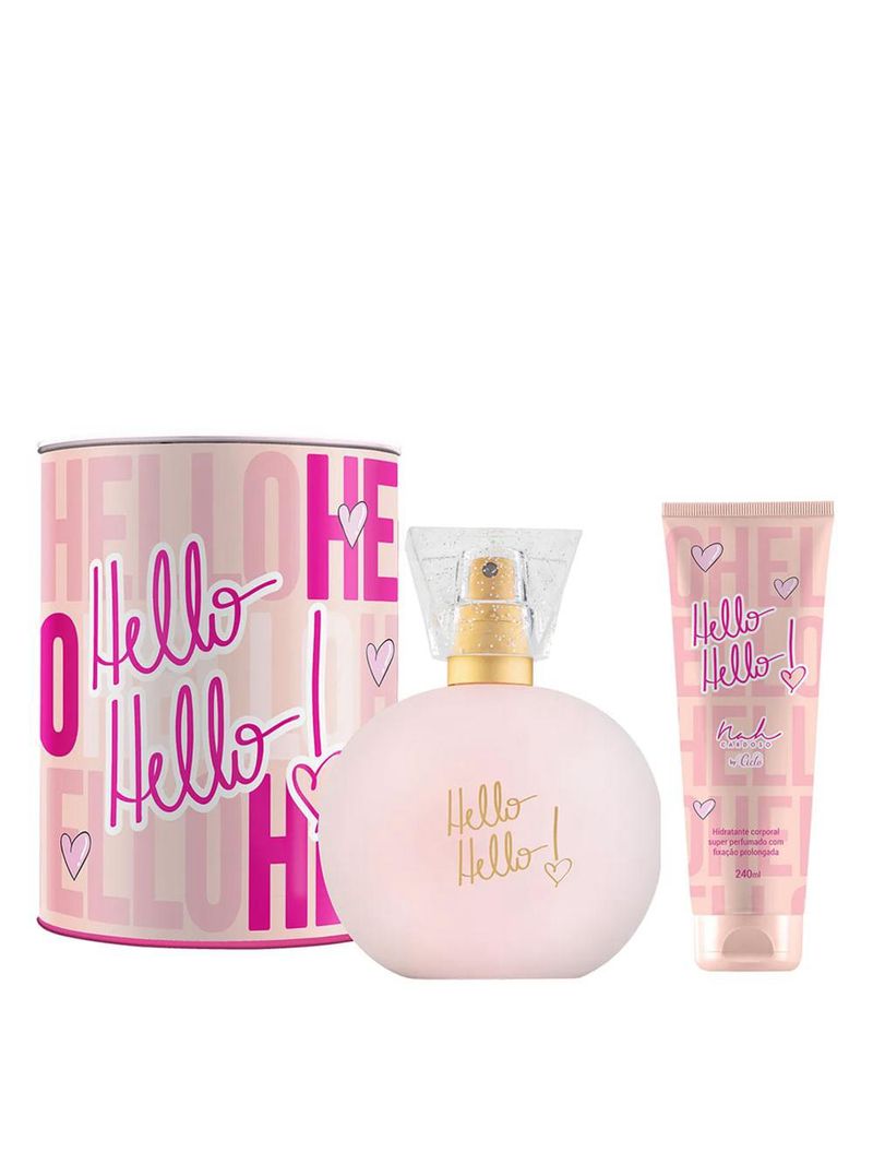 Hello hello by nah cardoso ciclo cosméticos - perfume feminino + loção corporal