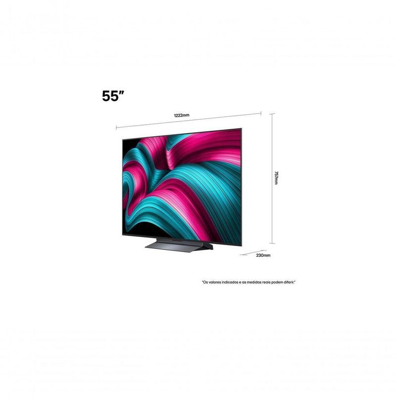 Smart LG OLED Evo AI C5 55 Polegadas (OLED55C5PSA): Brilho Incomparável E Imagem Perfeita Em 4K Bivolt
