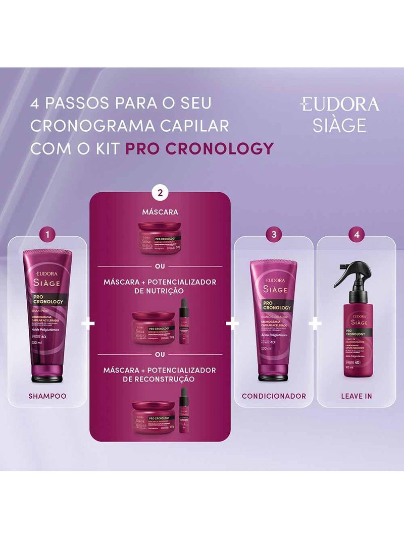 Eudora siàge kit máscara pro cronology reconstrução pro cronology siàge drop nutrição pro cronology