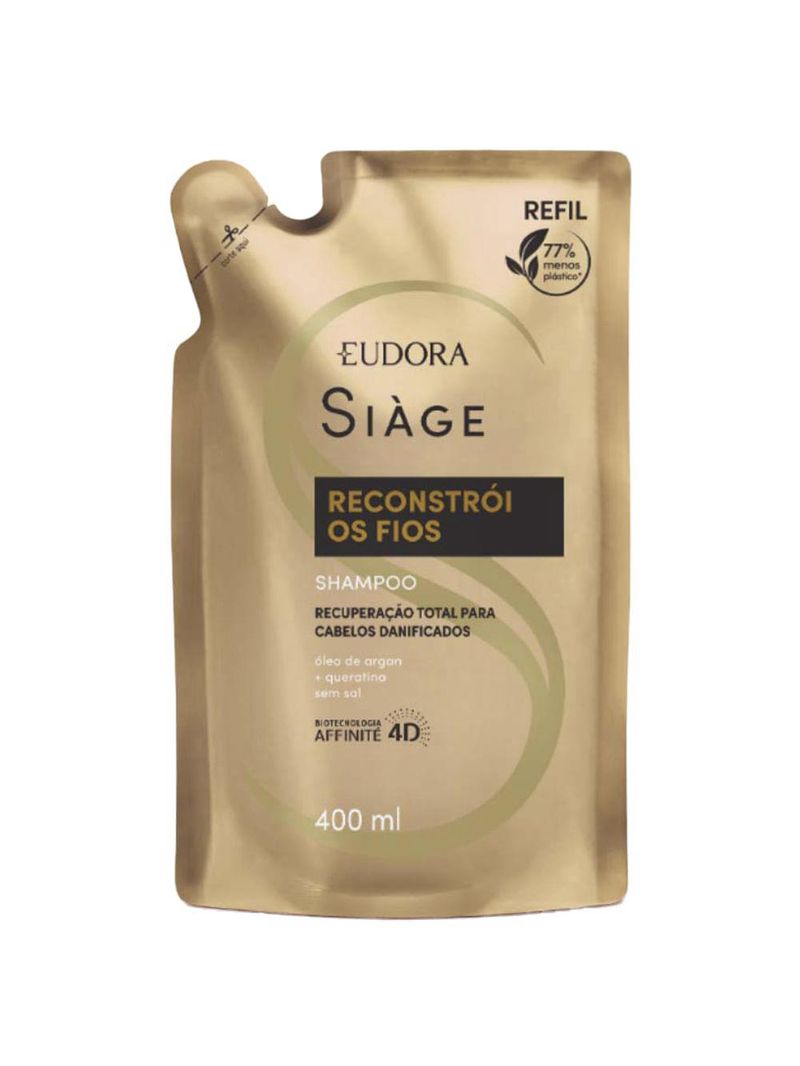 Eudora siàge reconstrói os fios shampoo refil