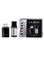 Kit la rive steel essence – perfume masculino edt + desodorante