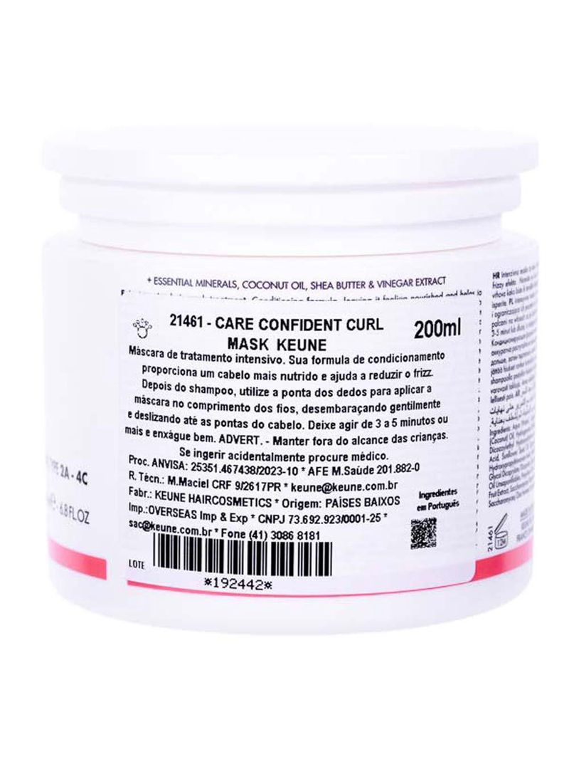 Keune care confident curl máscara