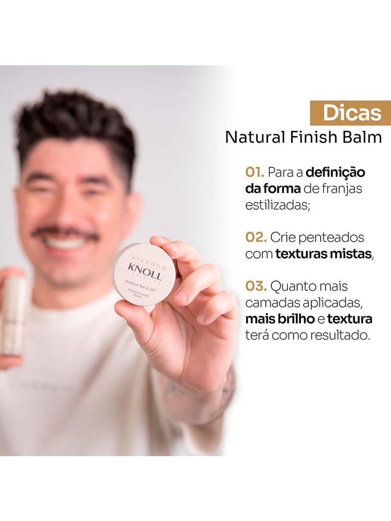 Pasta modeladora stephen knoll natural finish balm