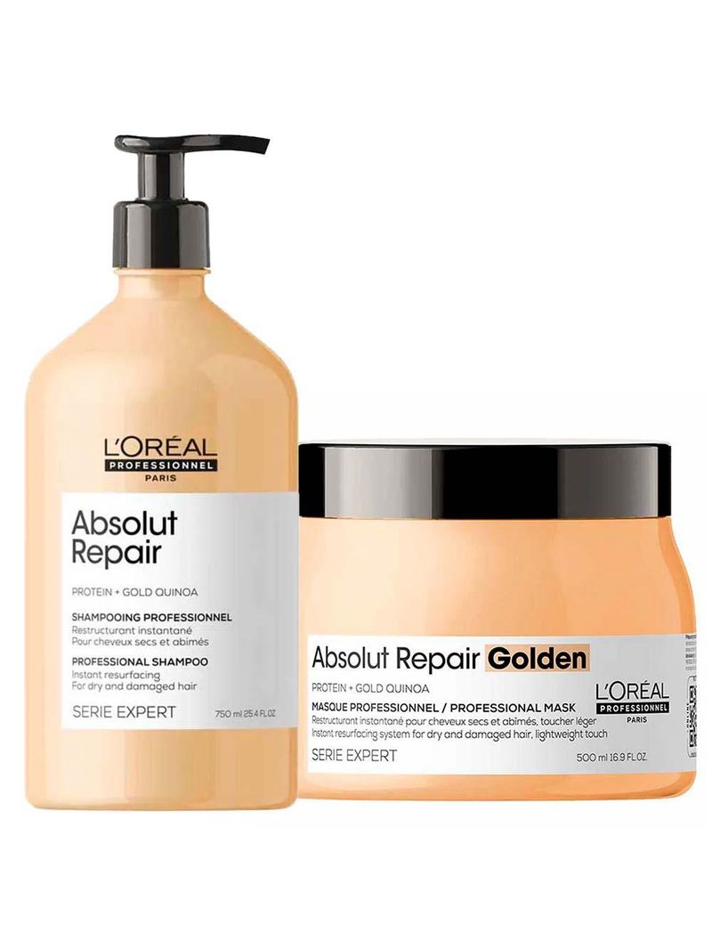 L'oréal professionnel absolut repair kit shampoo + máscara light