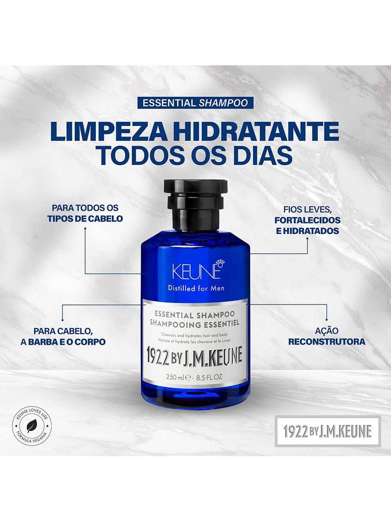 Keune 1922 essential tamanho profissional - shampoo