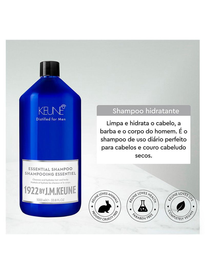 Keune 1922 essential tamanho profissional - shampoo