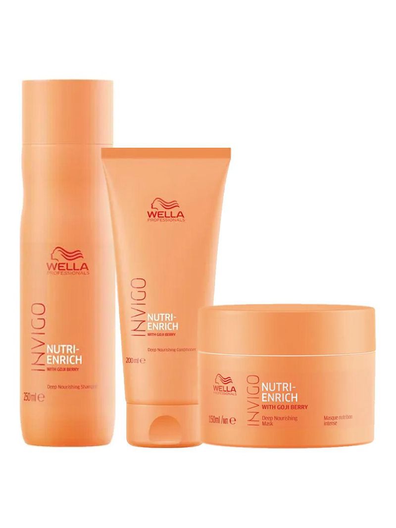 Wella professionals invigo nutri-enrich kit - shampoo + condicionador + máscara