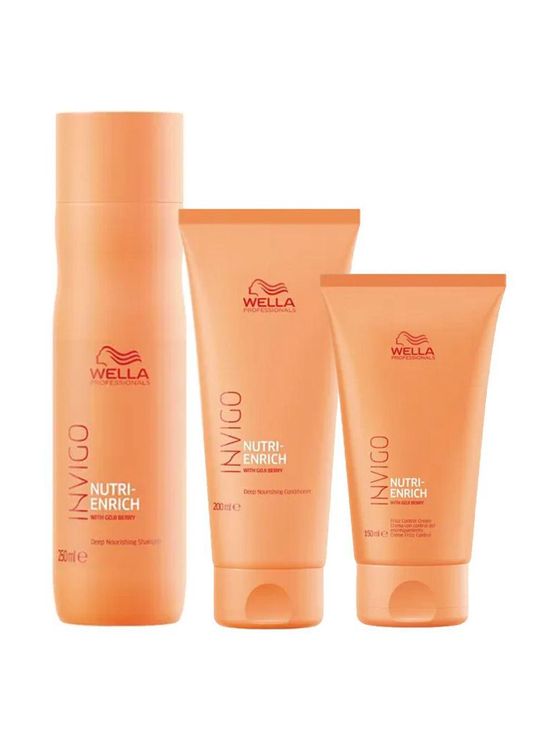 Wella professionals invigo nutri-enrich kit - shampoo + condicionador + creme
