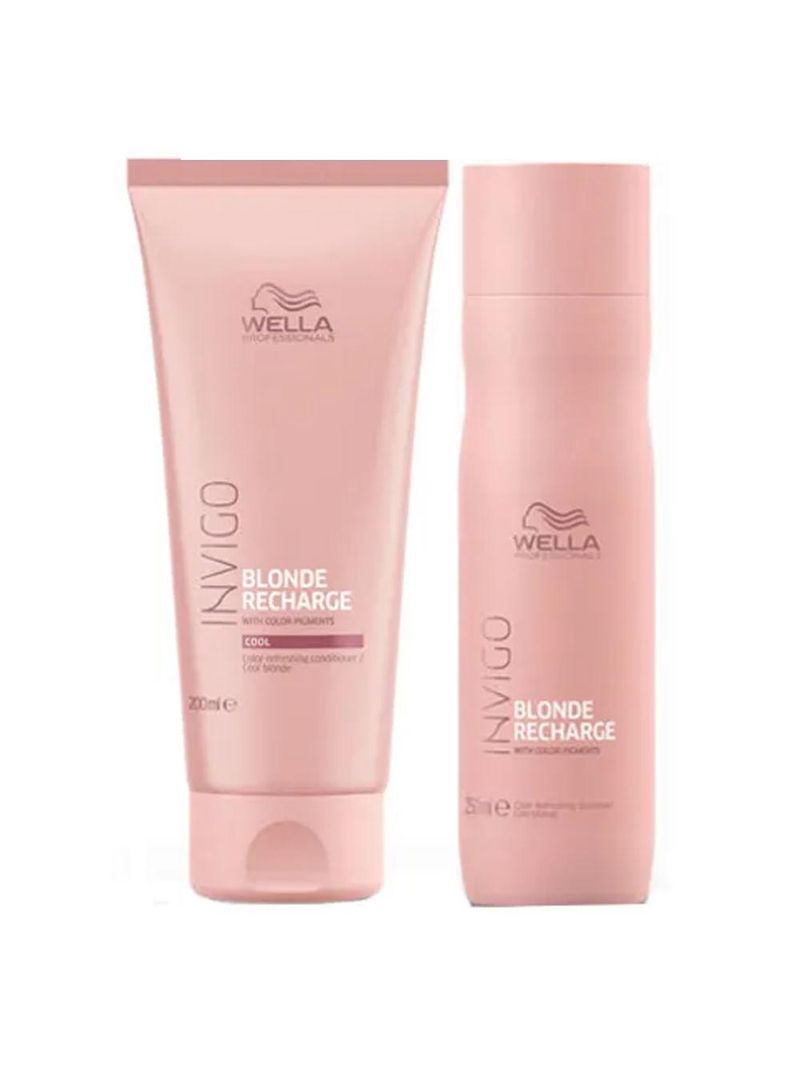 Wella professionals cool blond recharge invigo kit - shampoo + condicionador