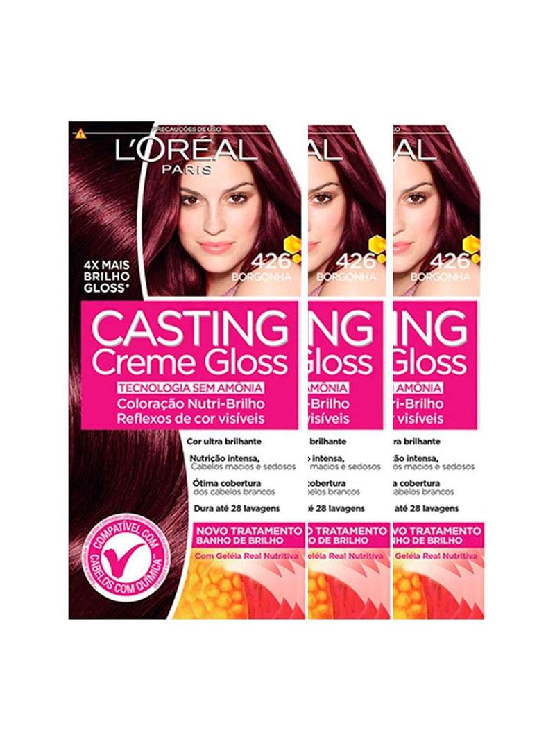 L'oréal paris coloração casting creme gloss kit - 426 borgonha