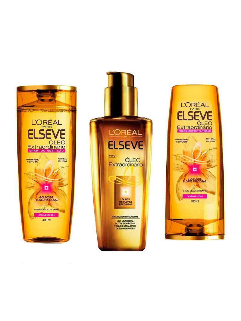 L'oréal paris elseve Óleo extraordinário kit - shampoo + condicionador + tratamento