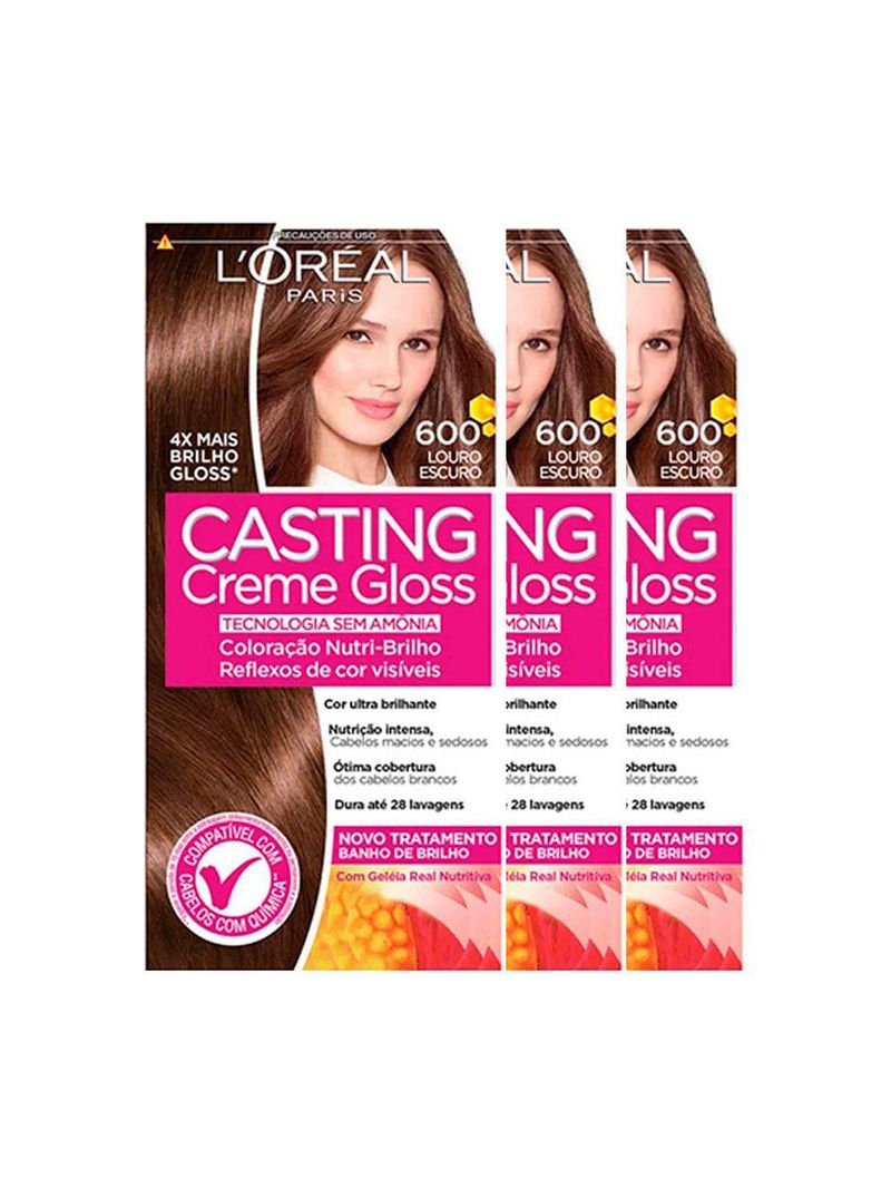 L'oréal paris coloração casting creme gloss kit - 600 louro escuro