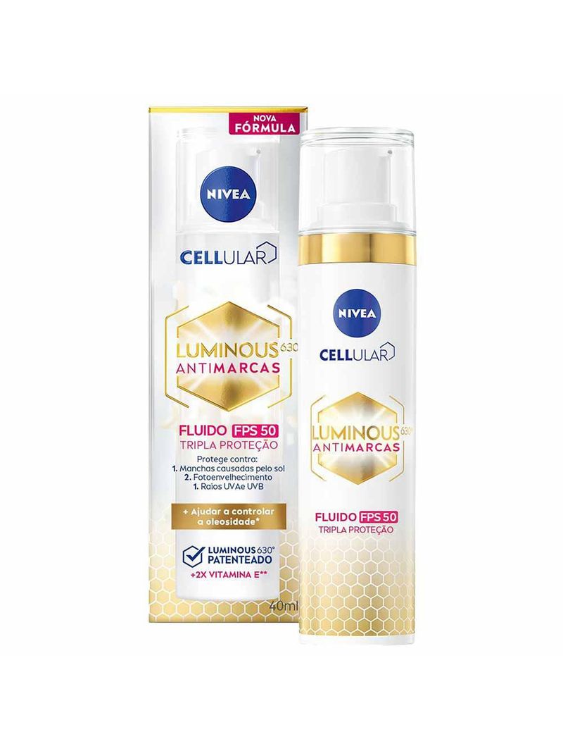 Nivea fluido facial protetor cellular luminous 630 fps 50
