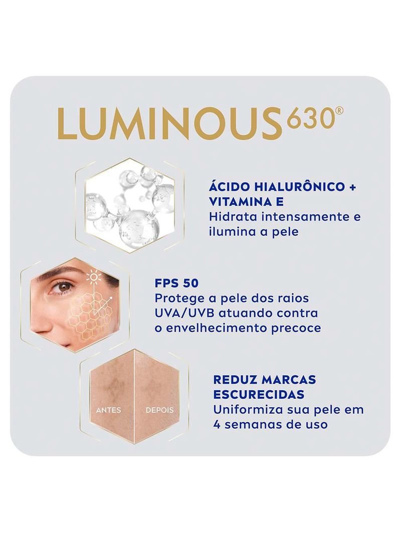 Nivea fluido facial protetor cellular luminous 630 fps 50