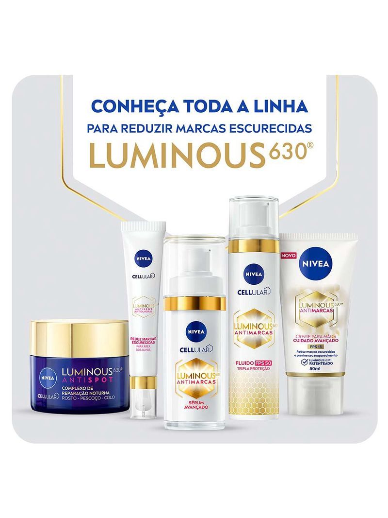 Nivea fluido facial protetor cellular luminous 630 fps 50