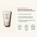 Máscara purificante shiseido – waso satocane pore purifying scrub mask