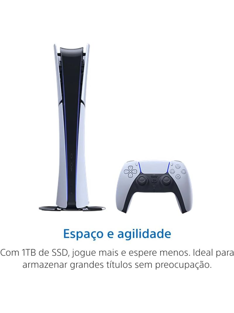Console Sony PlayStation 5 Slim CFI - 2114 1TB Digital Edition Branco + 2 Jogos Digitais