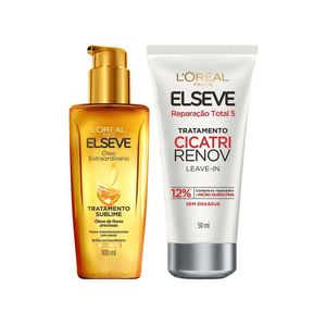 Elseve kit - Óleo extraordinário + cicatri renov leave-in