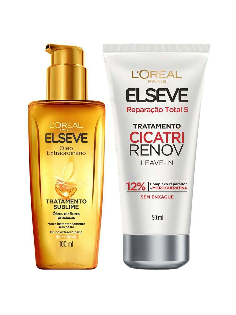 Elseve kit - Óleo extraordinário + cicatri renov leave-in