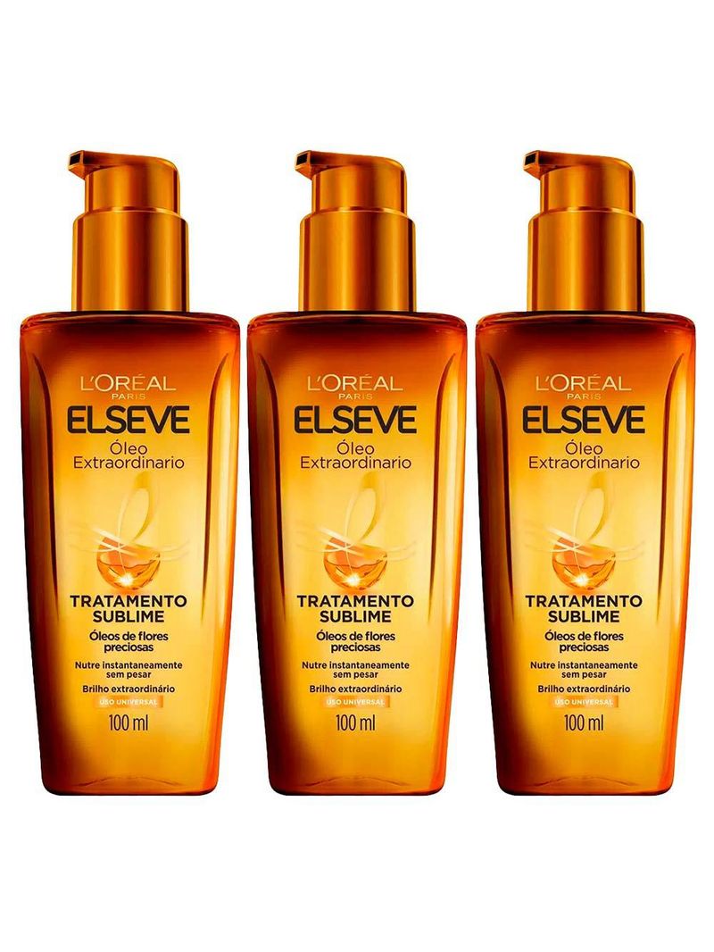 Elseve tratamento reconstrutor - kit com três Óleos extraordinários