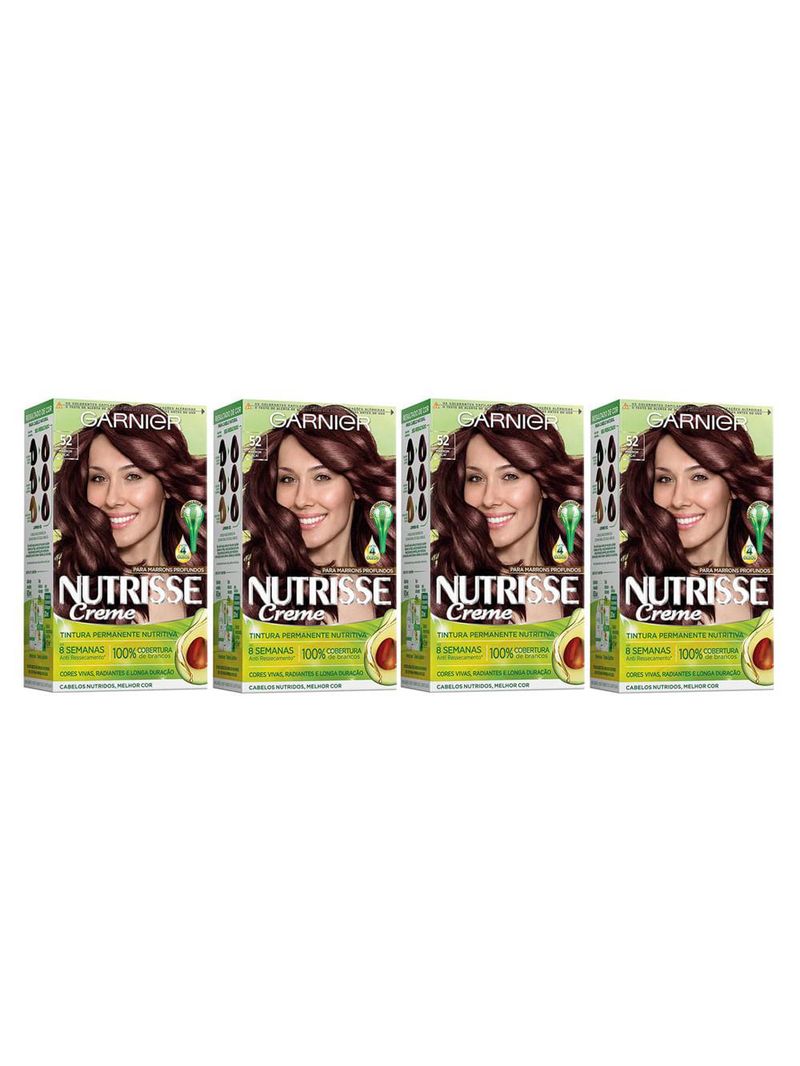 Kit garnier nutrisse - coloração 52 marrom açaí