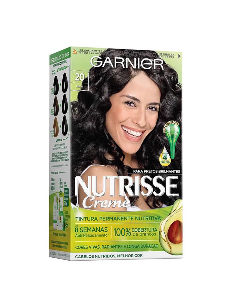 Kit garnier nutrisse - coloração 20 preto