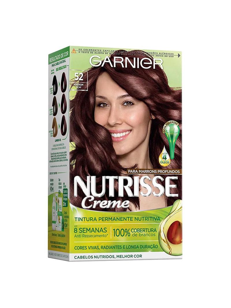 Kit garnier nutrisse - coloração 52 marrom açaí