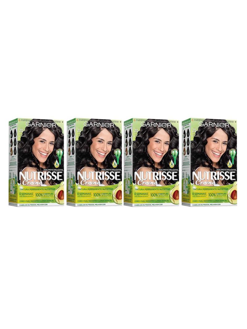 Kit garnier nutrisse - coloração 20 preto