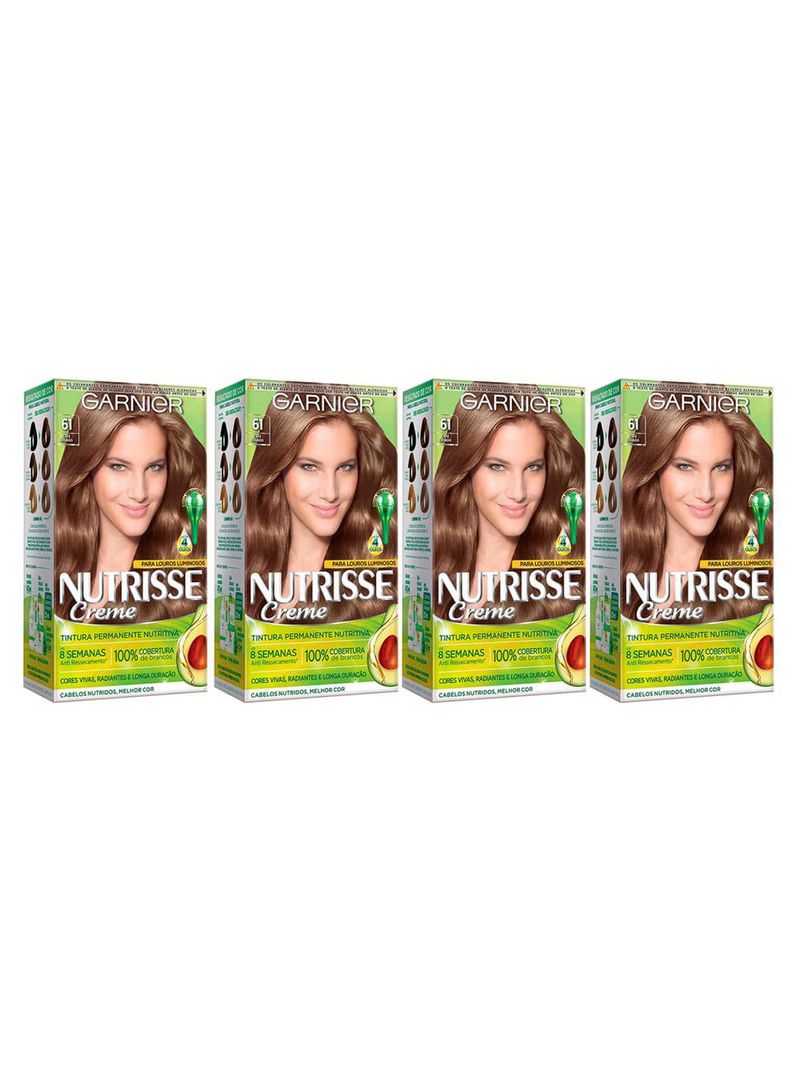 Kit garnier nutrisse - coloração 61 café gelado