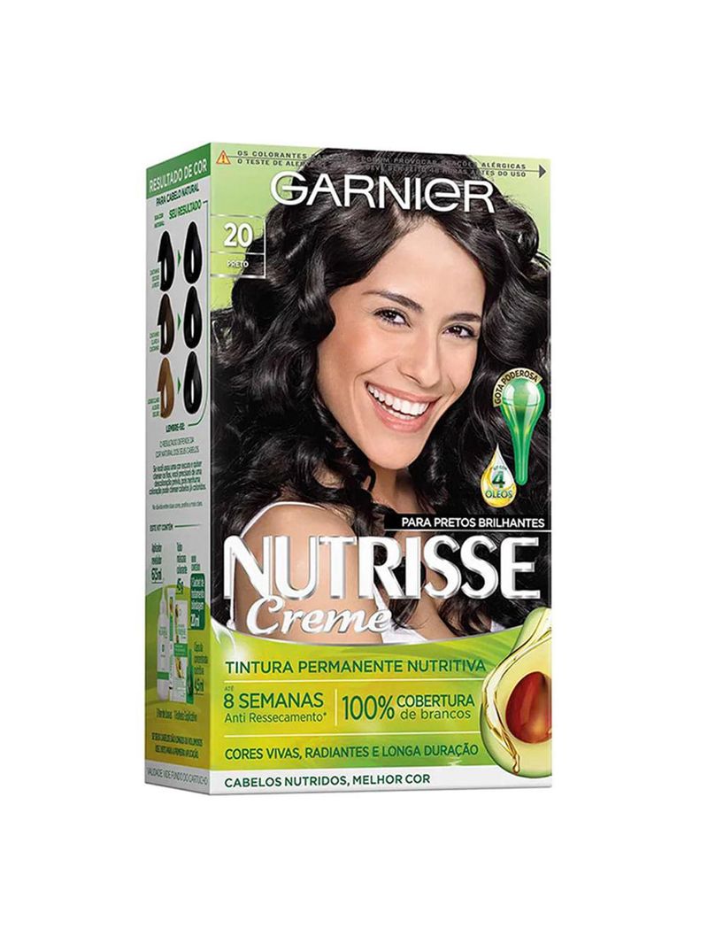 Kit garnier nutrisse - coloração 20 preto