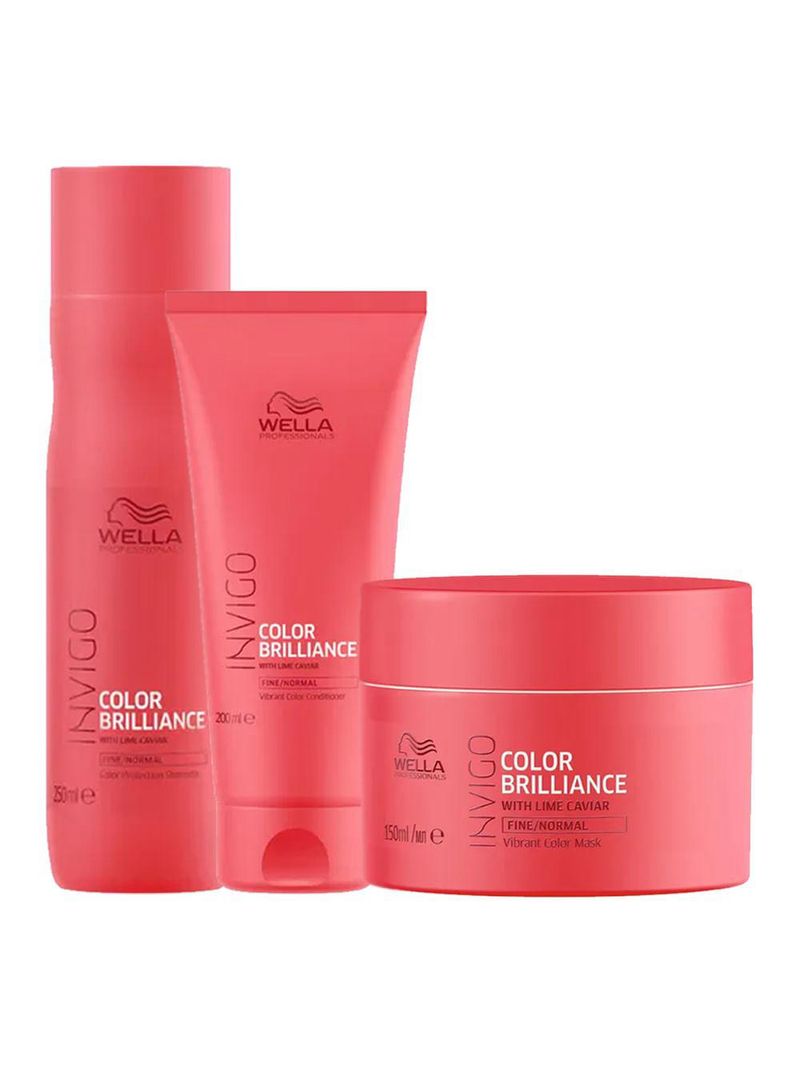 Kit invigo color brilliance wella - shampooo + condicionador + máscara
