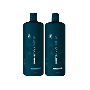 Kit twisted elastic detangler sebastian - shampoo + condicionador - tamanho profissional