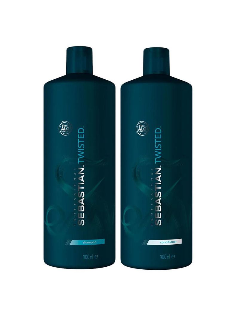 Kit twisted elastic detangler sebastian - shampoo + condicionador - tamanho profissional